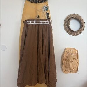 WinterSilks Chocolate Maxi Skirt